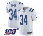 Indianapolis Colts #34 Rock Ya-Sin White Vapor Untouchable Limited Player 100th Season Football Jersey