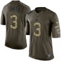 New York Giants #3 Geno Smith Elite Green Salute to Service NFL Jersey
