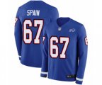 Buffalo Bills #67 Quinton Spain Limited Royal Blue Therma Long Sleeve Football Jersey