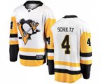 Pittsburgh Penguins #4 Justin Schultz Fanatics Branded White Away Breakaway NHL Jersey