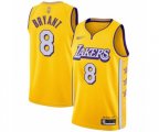 Los Angeles Lakers #8 Kobe Bryant Swingman Gold 2019-20 City Edition Basketball Jersey