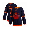 Edmonton Oilers #7 Paul Coffey Authentic Navy Blue Alternate Hockey Jersey