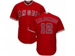 Los Angeles Angels of Anaheim #12 Martin Maldonado Authentic Red Team Logo Fashion Cool Base MLB Jersey