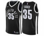 Brooklyn Nets #35 Kenneth Faried Authentic Black NBA Jersey - City Edition