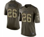 New England Patriots #26 Sony Michel Limited Green Salute to Service Football Jersey