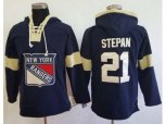 New York Rangers #21 Derek Stepan Navy Blue Pullover Hoodie Stitched NHL Jersey