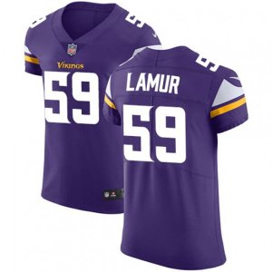 Minnesota Vikings #59 Emmanuel Lamur Purple Team Color Vapor Untouchable Elite Player NFL Jersey