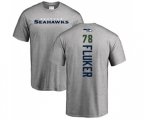 Seattle Seahawks #78 D.J. Fluker Ash Backer T-Shirt