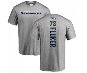 Seattle Seahawks #78 D.J. Fluker Ash Backer T-Shirt