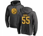 Pittsburgh Steelers #55 Devin Bush Ash One Color Pullover Hoodie