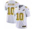 Philadelphia Eagles #10 Desean Jackson Flocked Leopard Print Vapor Limited Football Jersey White
