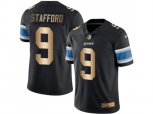 Detroit Lions #9 Matthew Stafford Black Stitched NFL Limited Gold Rush Jersey