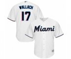 Miami Marlins Chad Wallach Replica White Home Cool Base Baseball Player Jersey