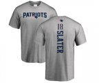 New England Patriots #18 Matthew Slater Ash Backer T-Shirt