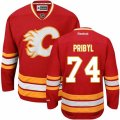 Calgary Flames #74 Daniel Pribyl Premier Red Third NHL Jersey