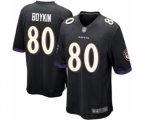 Baltimore Ravens #80 Miles Boykin Game Black Alternate Football Jersey