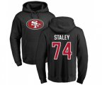 San Francisco 49ers #74 Joe Staley Black Name & Number Logo Pullover Hoodie