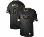 New York Mets #6 Jeff McNeil Authentic Black Gold Fashion Baseball Jersey