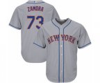 New York Mets Daniel Zamora Replica Grey Road Cool Base Baseball Player Jersey