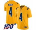 Los Angeles Chargers #4 Michael Badgley Limited Gold Inverted Legend 100th Season Football Jersey