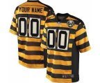 Pittsburgh Steelers Customized Elite Yellow Black Alternate 80TH Anniversary Throwback Football Jersey