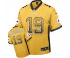 Pittsburgh Steelers #19 JuJu Smith-Schuster Elite Gold Drift Fashion Football Jersey