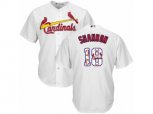 St. Louis Cardinals #18 Mike Shannon Authentic White Team Logo Fashion Cool Base MLB Jersey