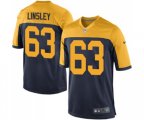 Green Bay Packers #63 Corey Linsley Game Navy Blue Alternate Football Jersey