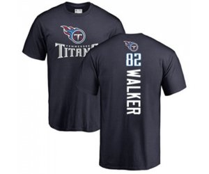 Tennessee Titans #82 Delanie Walker Navy Blue Backer T-Shirt