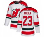 New Jersey Devils #23 Stefan Noesen Premier White Alternate Hockey Jersey
