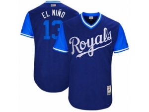 Kansas City Royals #13 Salvador Perez El Nino Authentic Navy Blue 2017 Players Weekend MLB Jersey