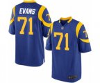 Los Angeles Rams #71 Bobby Evans Game Royal Blue Alternate Football Jersey