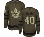 Toronto Maple Leafs #40 Garret Sparks Authentic Green Salute to Service NHL Jersey