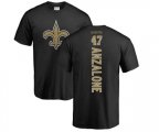 New Orleans Saints #47 Alex Anzalone Black Backer T-Shirt