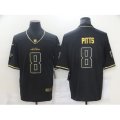 Atlanta Falcons #8 Kyle Pitts Nike Black Gold 2021 Draft First Round Pick Limited Jersey