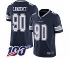 Dallas Cowboys #90 DeMarcus Lawrence Navy Blue Team Color Vapor Untouchable Limited Player 100th Season Football Jersey