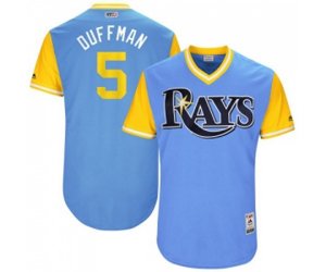 Tampa Bay Rays #5 Matt Duffy Duffman Authentic Light Blue 2017 Players Weekend Baseball Jersey