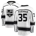 Los Angeles Kings #35 Darcy Kuemper Authentic White Away Fanatics Branded Breakaway NHL Jersey