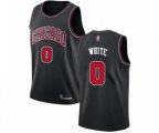 Chicago Bulls #0 Coby White Authentic Black Basketball Jersey Statement Edition