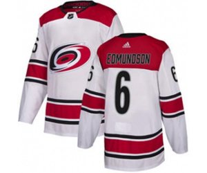 Carolina Hurricanes #6 Joel Edmundson White Road Authentic Stitched Hockey Jersey