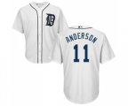 Detroit Tigers #11 Sparky Anderson Replica White Home Cool Base Baseball Jersey