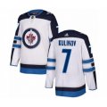 Winnipeg Jets #7 Dmitry Kulikov Authentic White Away Hockey Jersey