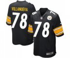 Pittsburgh Steelers #78 Alejandro Villanueva Game Black Team Color Football Jersey