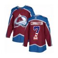Colorado Avalanche #7 Kevin Connauton Authentic Burgundy Red USA Flag Fashion Hockey Jersey