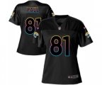 Women Jacksonville Jaguars #81 Niles Paul Game Black Fashion Football Jersey