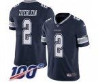 Dallas Cowboys #2 Greg Zuerlein Navy Blue Team Color Stitched NFL 100th Season Vapor Untouchable Limited Jersey