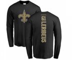 New Orleans Saints #61 Josh LeRibeus Black Backer Long Sleeve T-Shirt