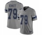 Dallas Cowboys #79 Michael Bennett Limited Gray Inverted Legend Football Jersey