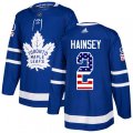 Toronto Maple Leafs #2 Ron Hainsey Authentic Royal Blue USA Flag Fashion NHL Jersey