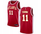Atlanta Hawks #11 Trae Young Swingman Red Basketball Jersey Statement Edition